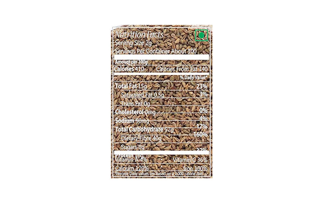 Bytewise Organic Ajwain (Bishop Seed)    Glass Jar  200 grams